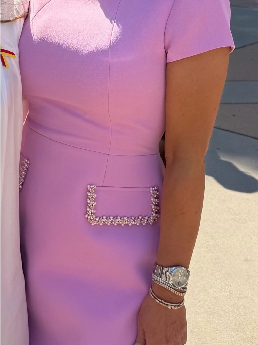 NADINE MERABI Simone Dress in Pink, size 6 - Picture 2 of 3